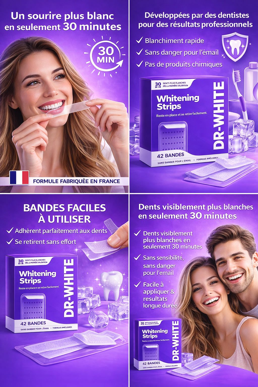 Dr-White – Bandes de Blanchiment Dentaire